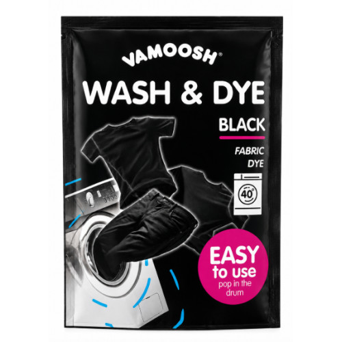 Порошок для восстановления чёрных тканей Vamoosh Wash & Dye Black, 350 гр